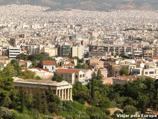 Vista para Atenas da Akropoli