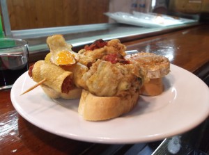 Tapas do início da Noite em Madrid