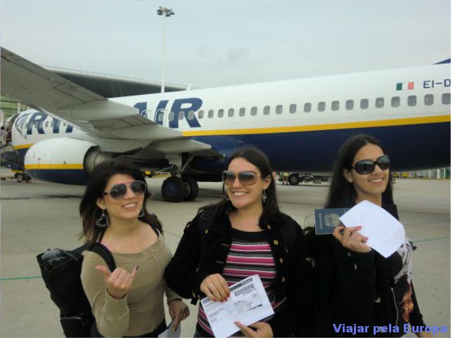 Naiara, Ramone e Carol quando viajar pela 1ª vez de Ryanair