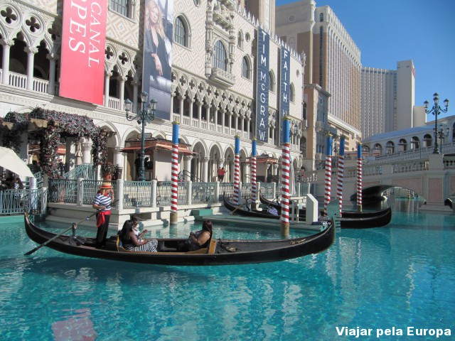 As gondolas de Vegas.