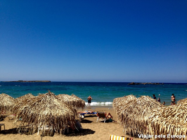 Praia Christina em Chania,na Ilha de Creta.