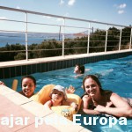 Na piscina em Creta