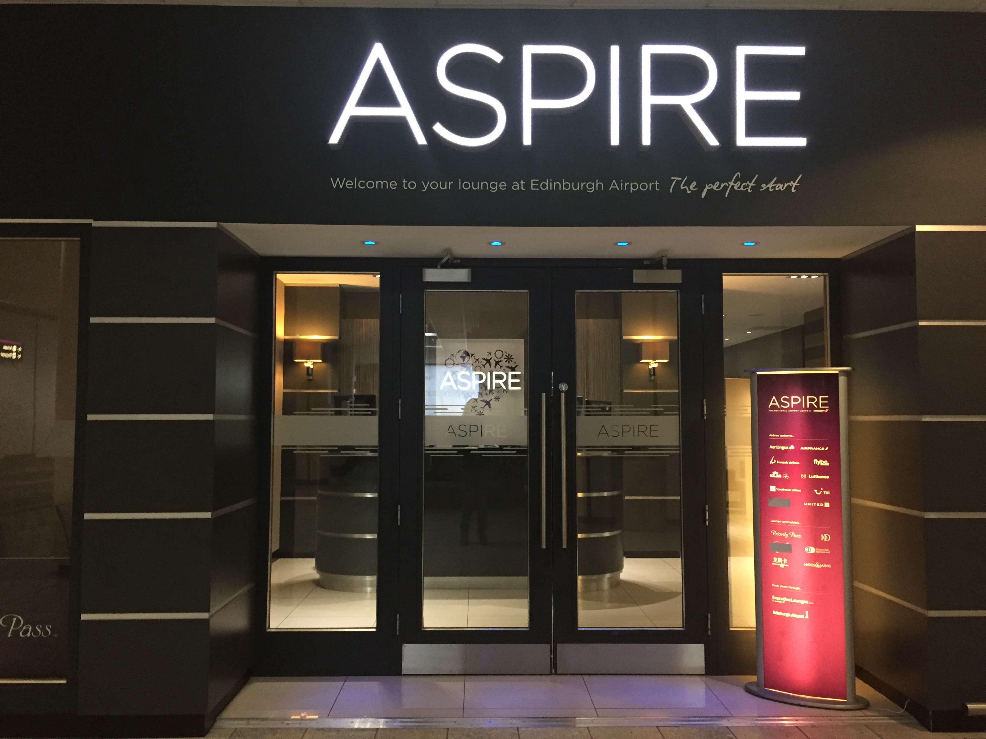 Aspire lounge at Edinburgh Airport (EDI) Review