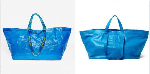 Marca de luxo faz cópia das famosas sacolas azuis do IKEA e vira assunto na Internet